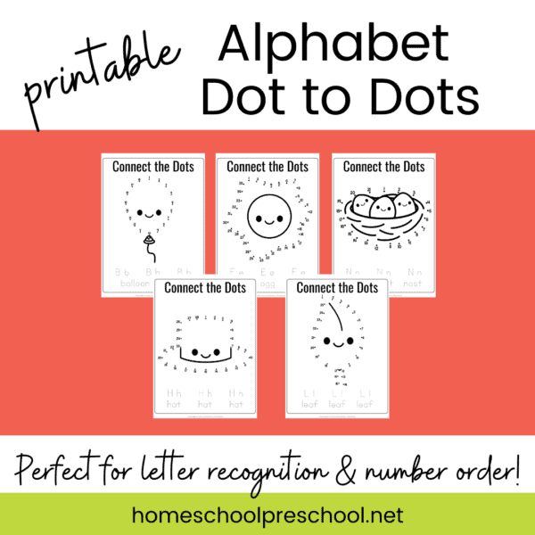 Preschool Dot to Dot Alphabet Worksheets