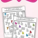 I Spy Letters Worksheets for Preschool and Kindergarten