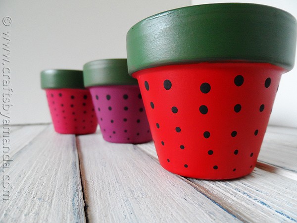 strawberry-terra-cotta-pots-2 Strawberry Crafts for Preschoolers
