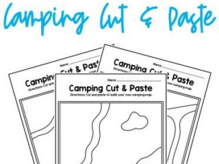 Image for Camping Cut and Paste Worksheets