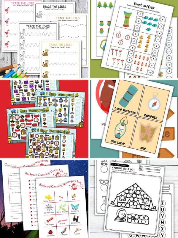Preschool Camping Theme Printables