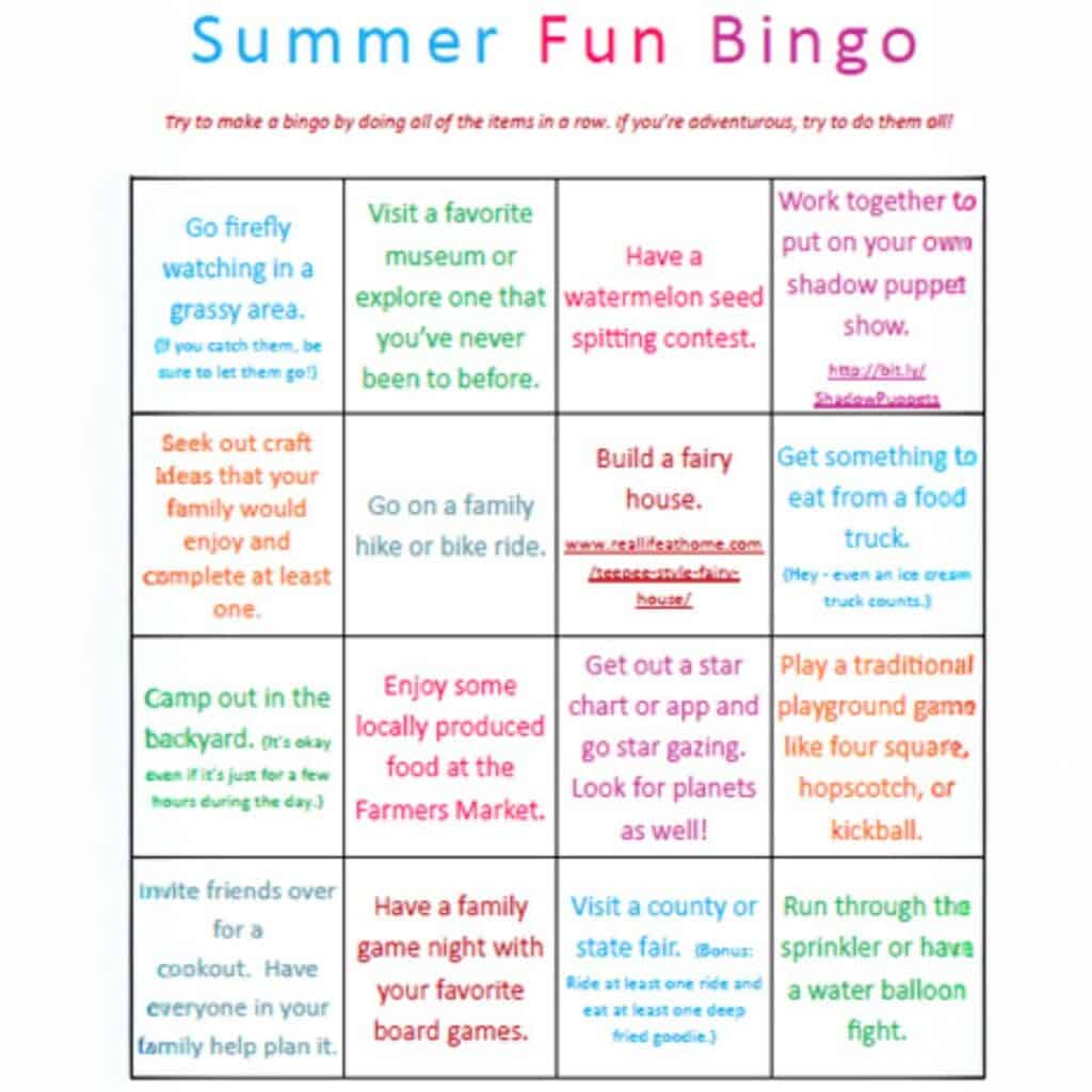17 FREE Printable Summer Activities for Kids of All Ages