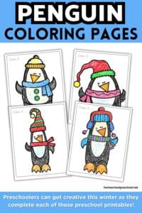 Penguin Coloring Pages for Preschoolers (Free Winter Printable)