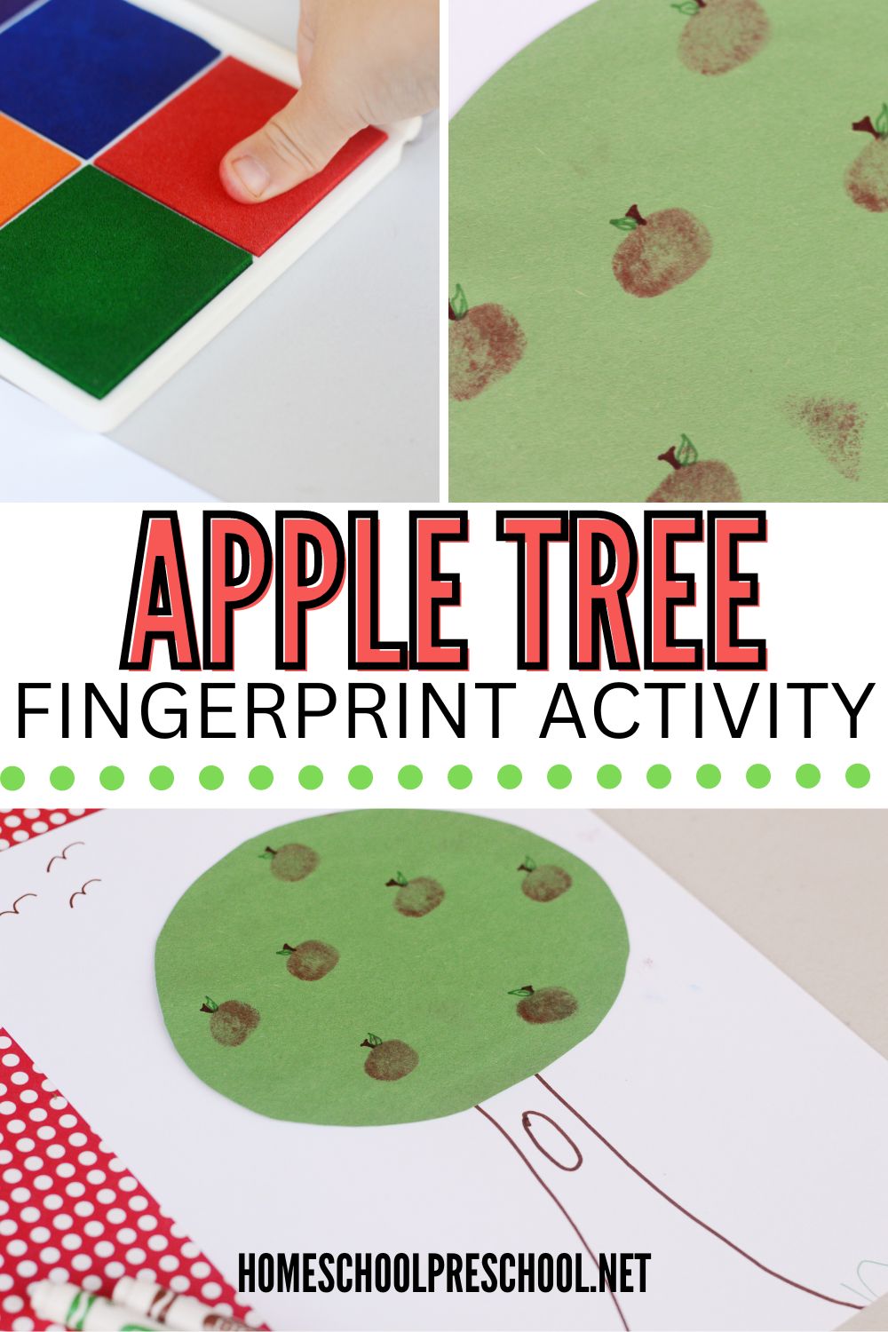 fingerprint-crafts-for-preschoolers Fingerprint Apple Tree