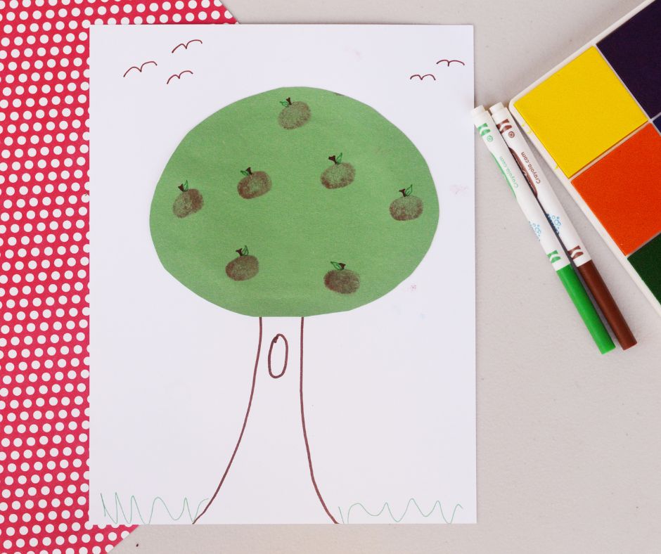 fingerprint-painting-ideas Fingerprint Apple Tree