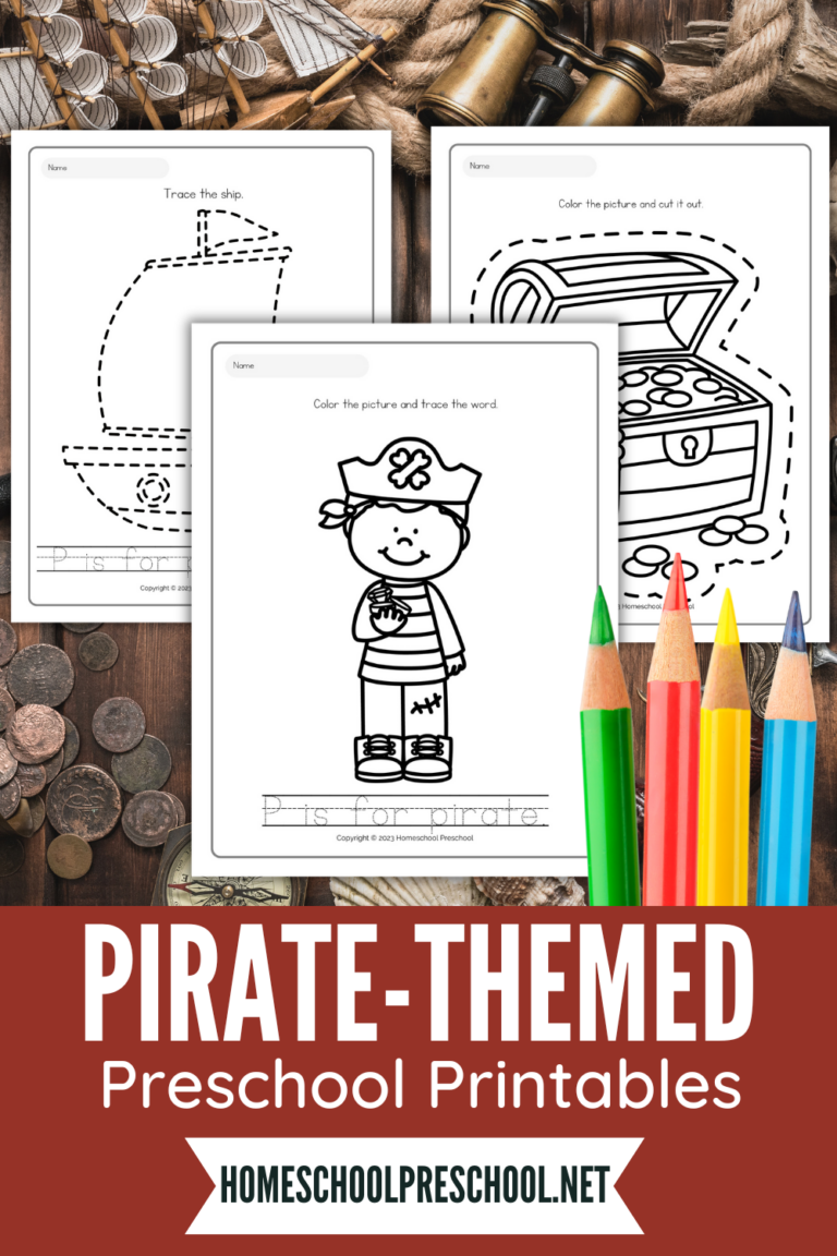 Preschool Pirate Worksheets