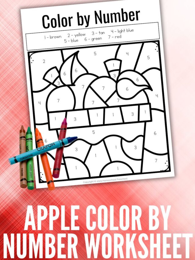 Color by Number Apple Story