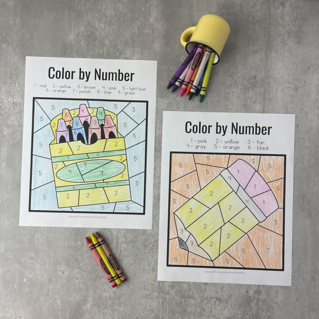 easy-color-by-number-1024x1024 Back to School Color by Number