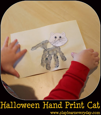 halloweenhandprintcat Easy Toddler Halloween Crafts
