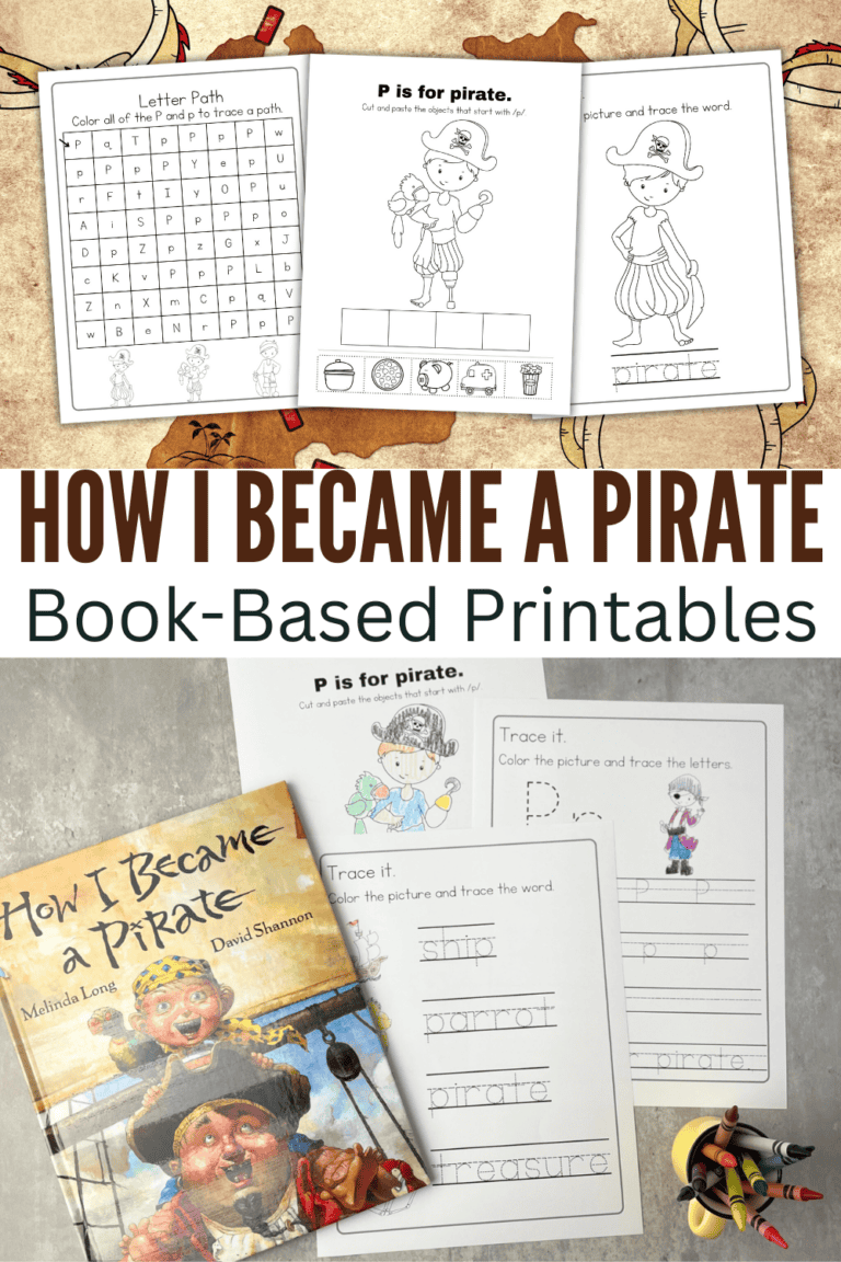 Printable How I Became a Pirate Activities for Preschoolers