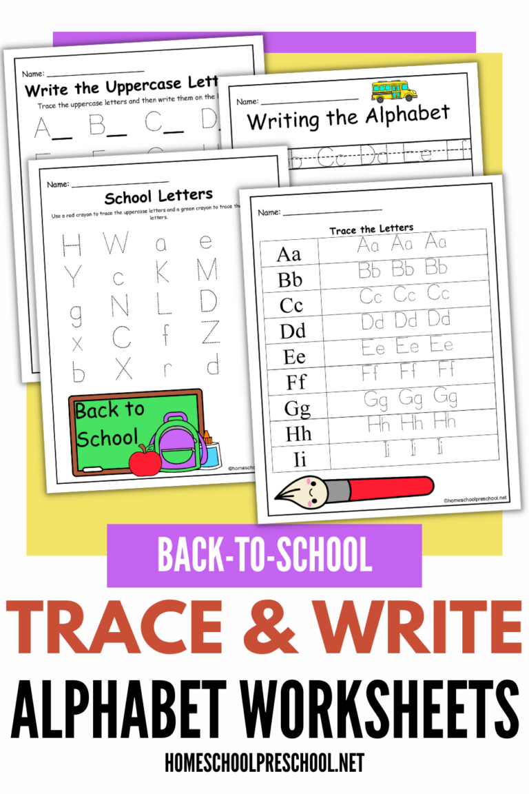 Trace and Write Alphabet Worksheets