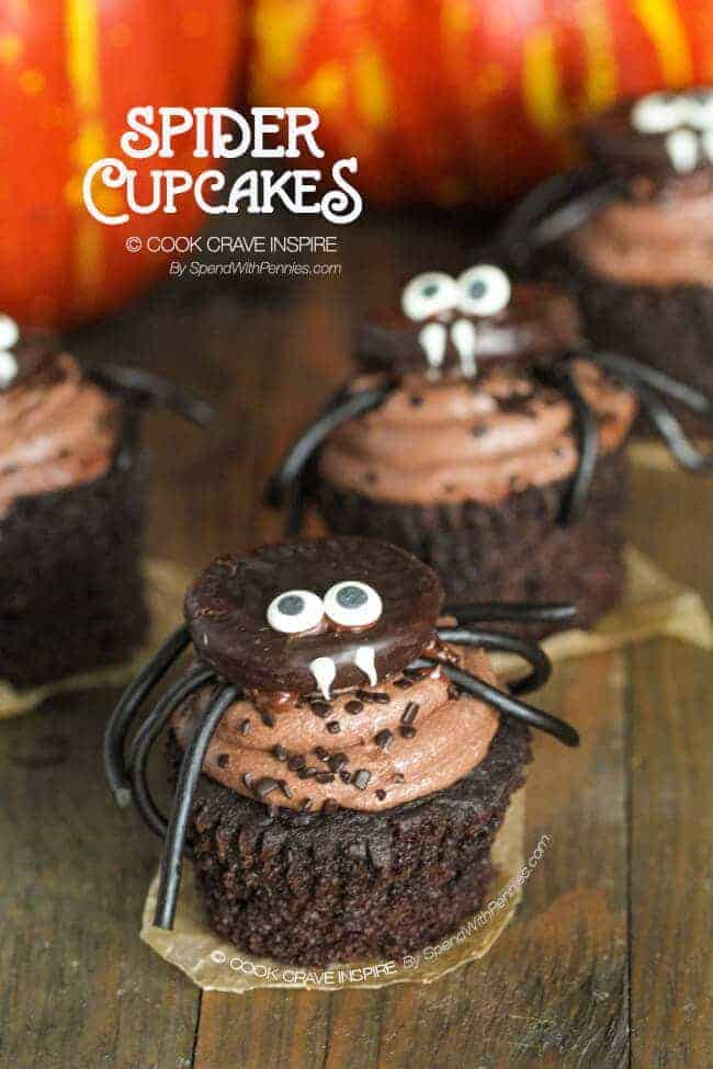 Sweet-Spider-Halloween-Cupcakes-21 Preschool Halloween Treats