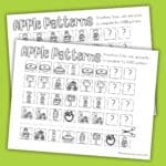 Apple Patterns Preschool Worksheets
