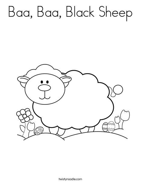baa-baa-black-sheep-coloring-page Baa Baa Black Sheep Activities for Toddlers