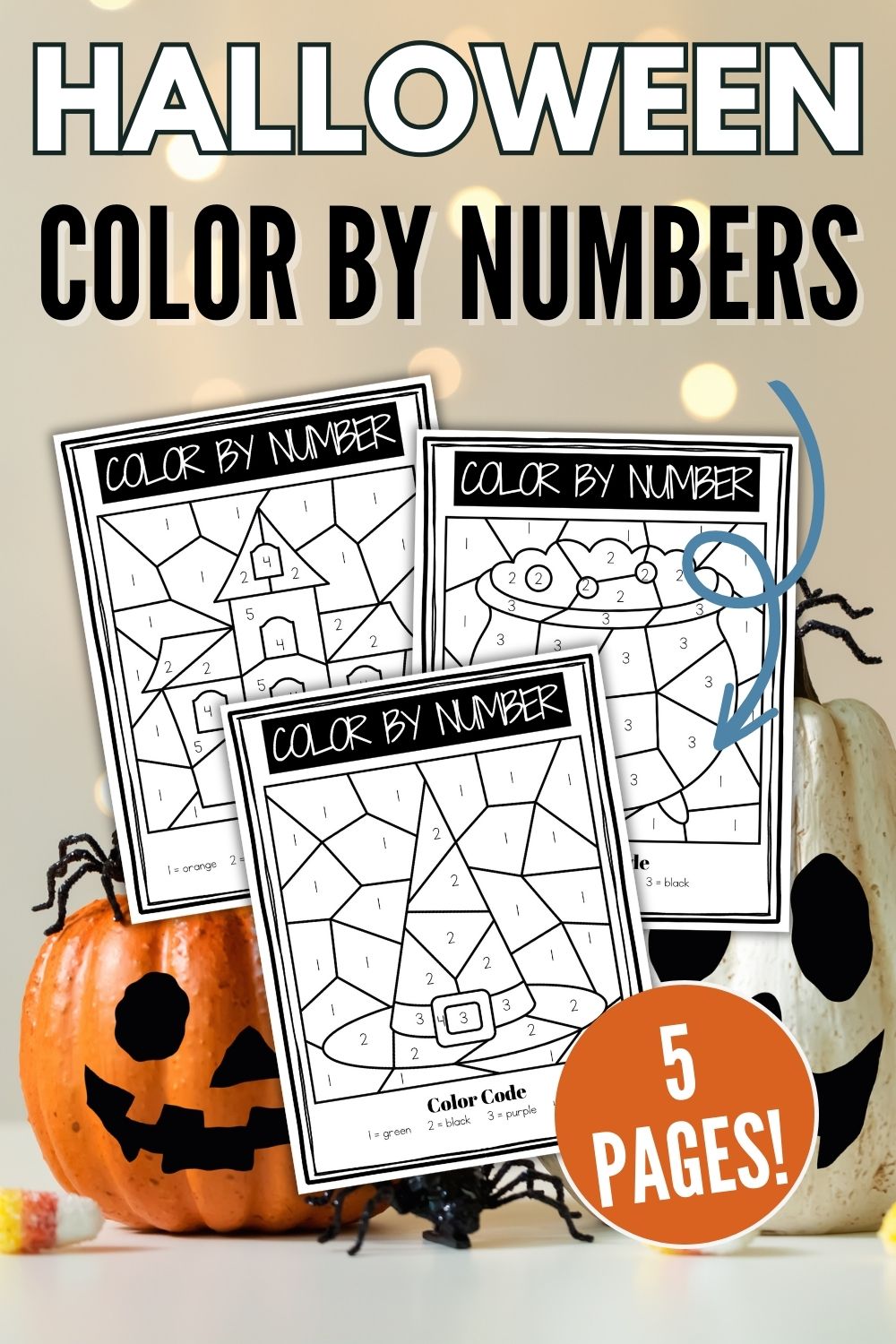 halloween-color-by-number Halloween Color By Number Printable