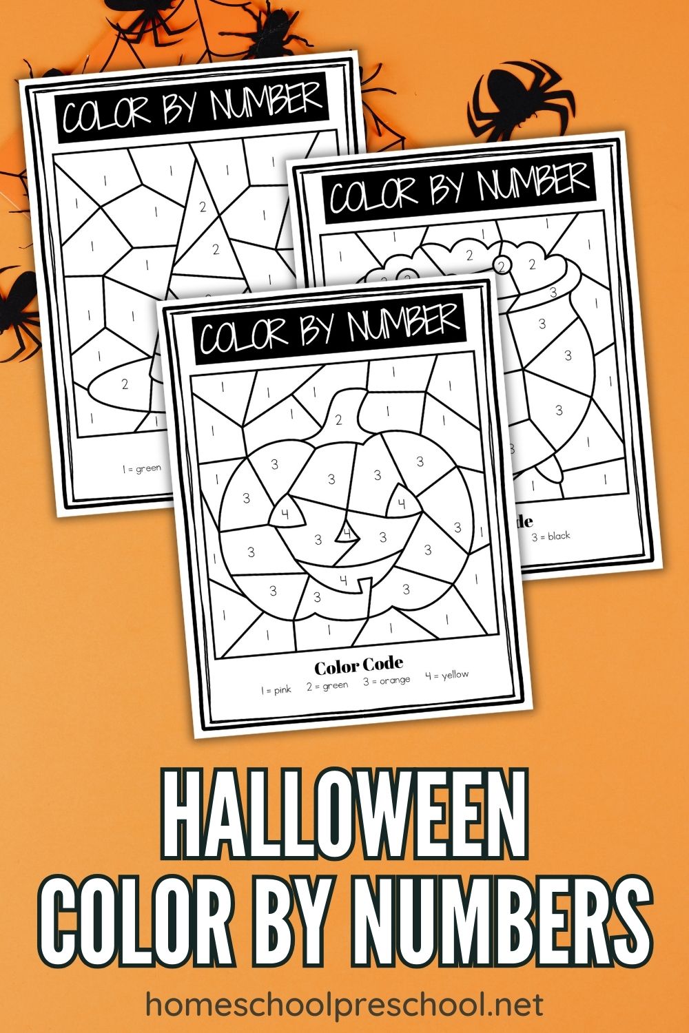 halloween-colour-by-numbers Halloween Color By Number Printable