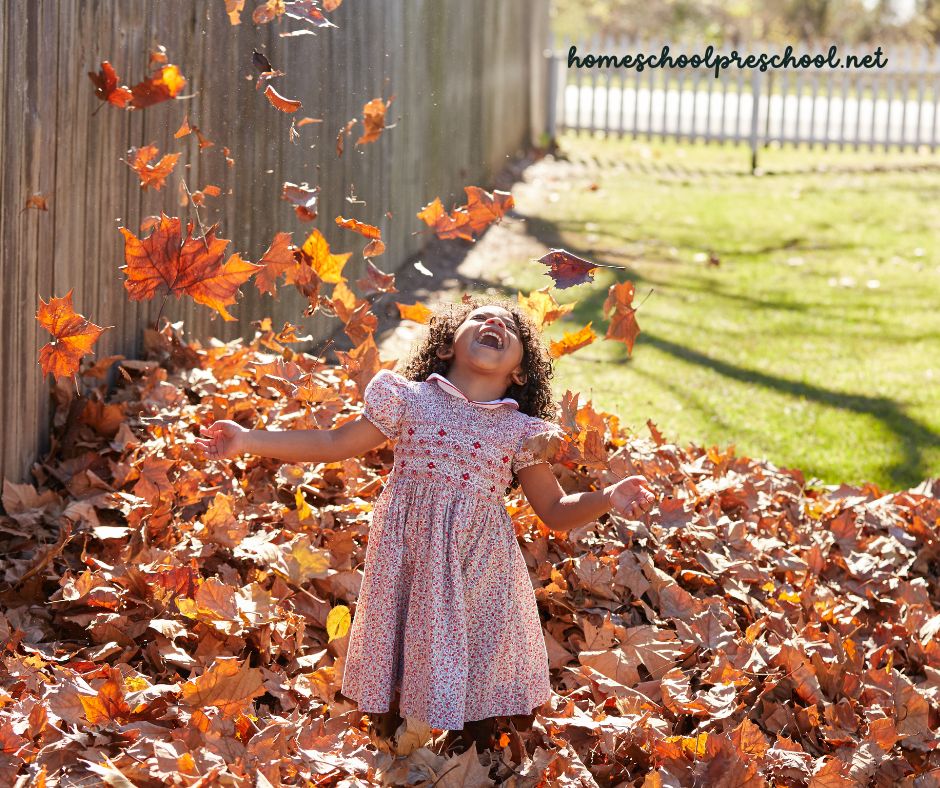 leaf-collecting Fall Things to Do with Toddlers