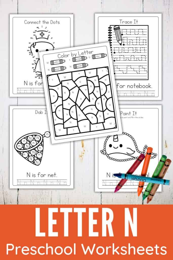 Letter N Worksheets for Preschoolers