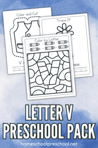 Free Printable Letter V Worksheets for Preschoolers