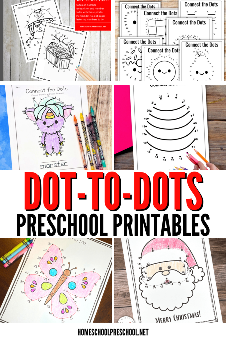 Dot to Dot Printables for Preschoolers