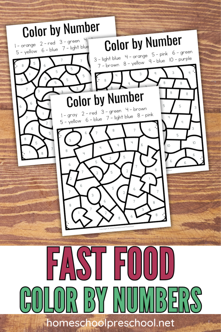 Fast Food Color by Number