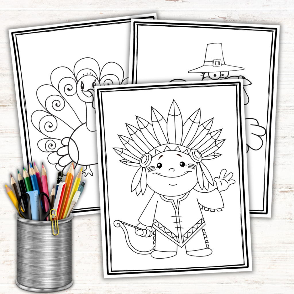 free-preschool-coloring-pages-1024x1024 Preschool Thanksgiving Coloring Pages