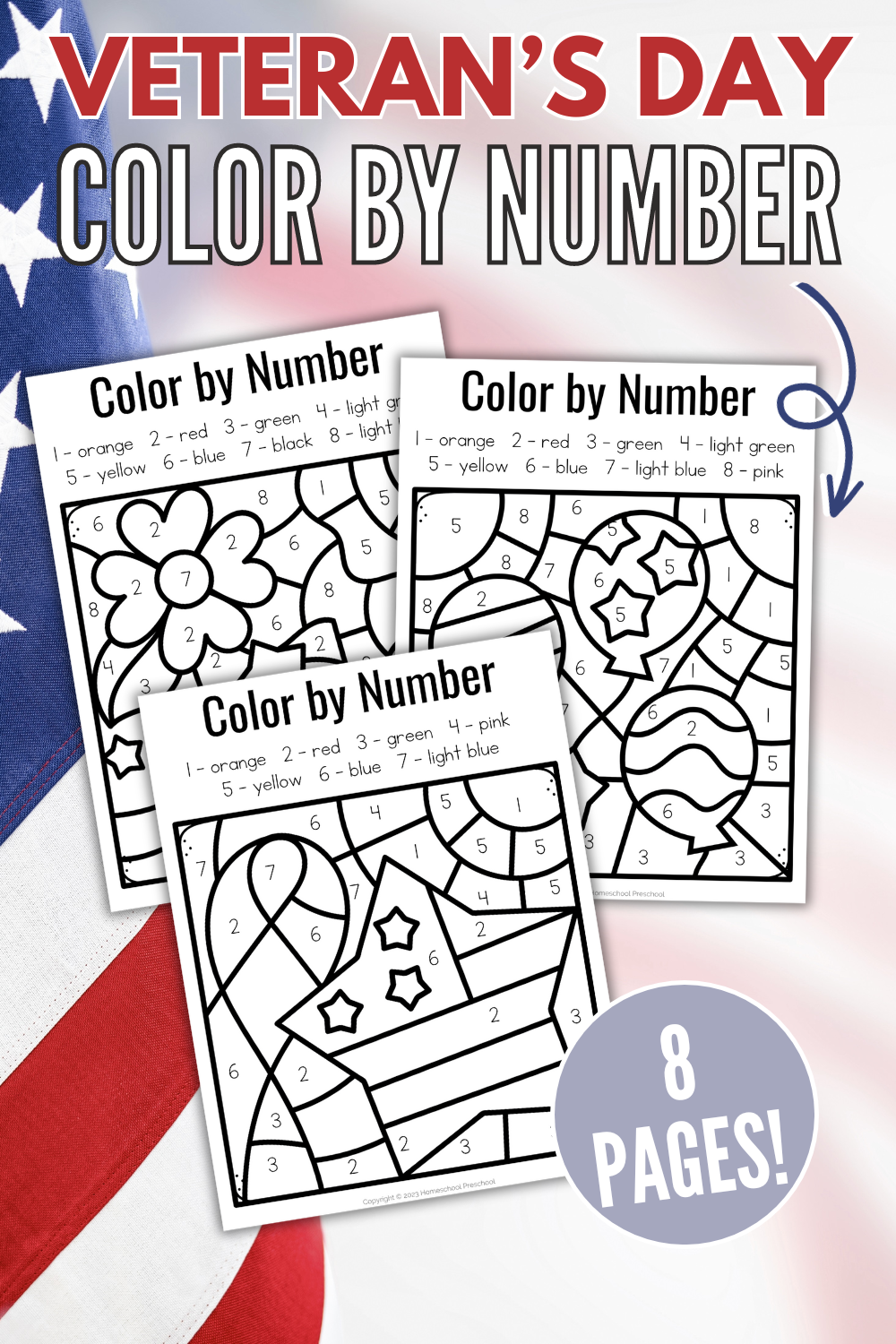 veterans-day-student-activities Veteran's Day Color by Number