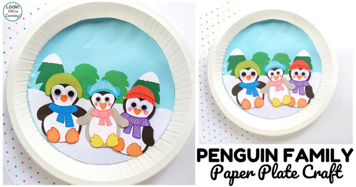 Easy-Penguin-Family-Paper-Plate-Craft-735x386 Paper Plate Penguins