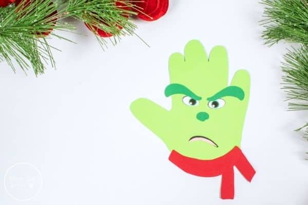 Grinch-Handprint-Craft-for-Christmas Grinch Crafts for Preschool