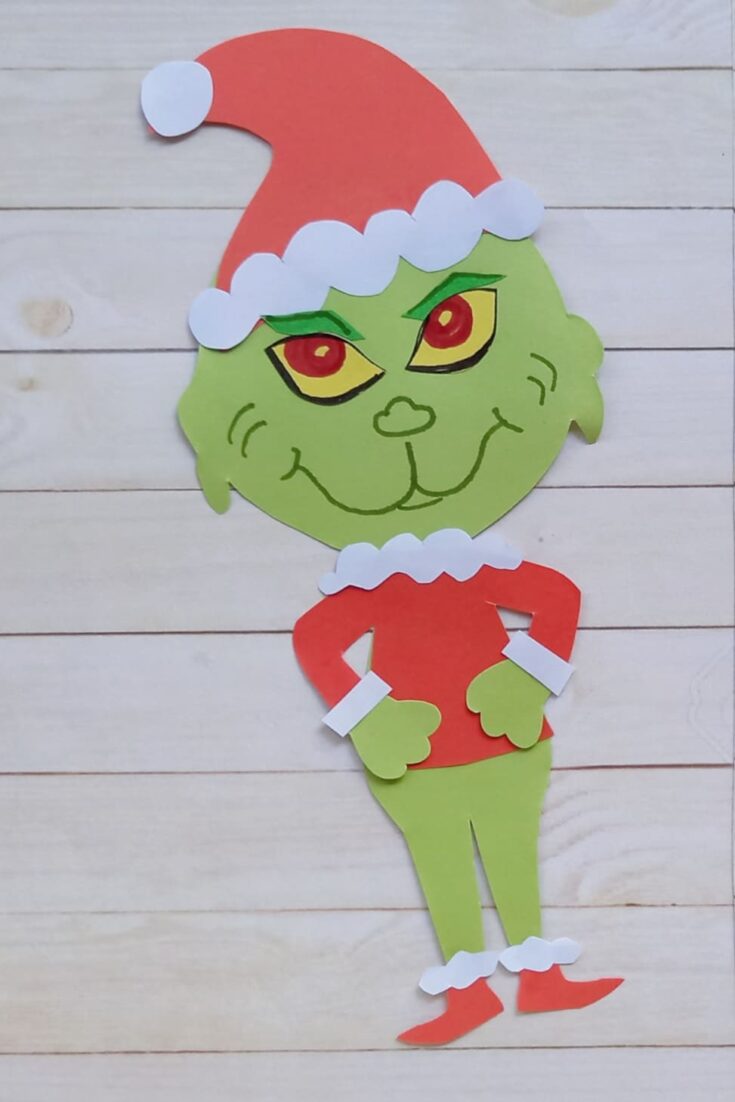 Mr-Grinch-paper-craft-735x1102 Grinch Crafts for Preschool