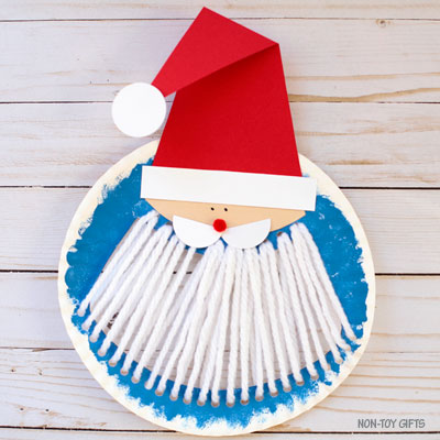 Paper-plate-Santa-beard-craft-featured-image Santa Claus Crafts for Preschoolers