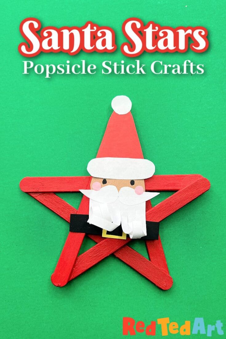 Santa-Star-Ornaments-crafts-735x1103 Santa Claus Crafts for Preschoolers