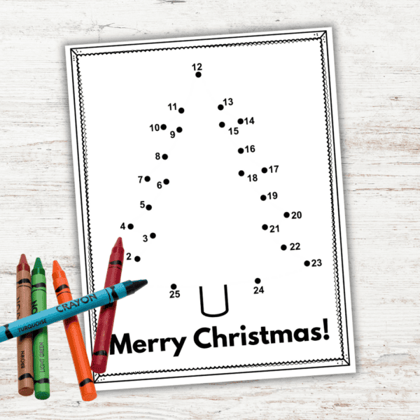 Free Christmas Dot to Dot Printables for Preschoolers