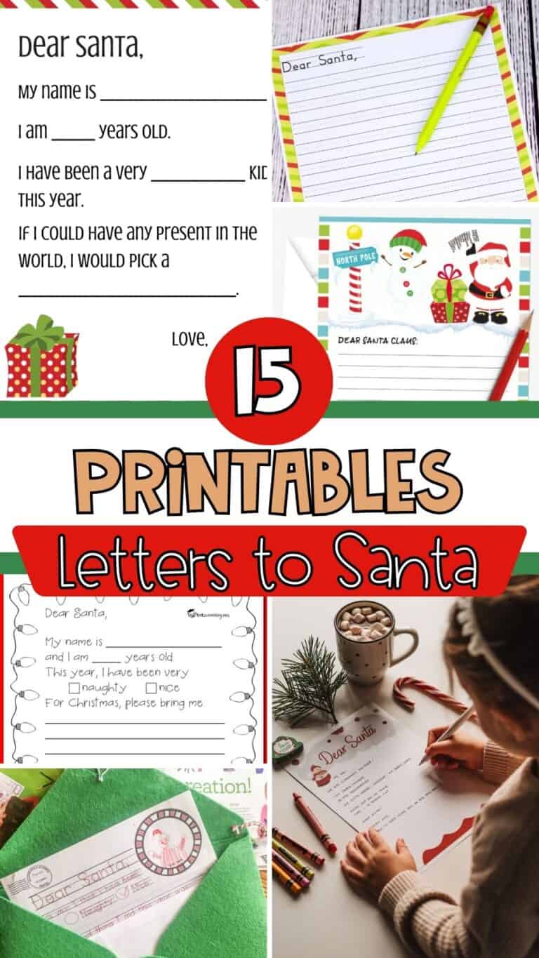Free Letter to Santa Template Printables for Preschoolers