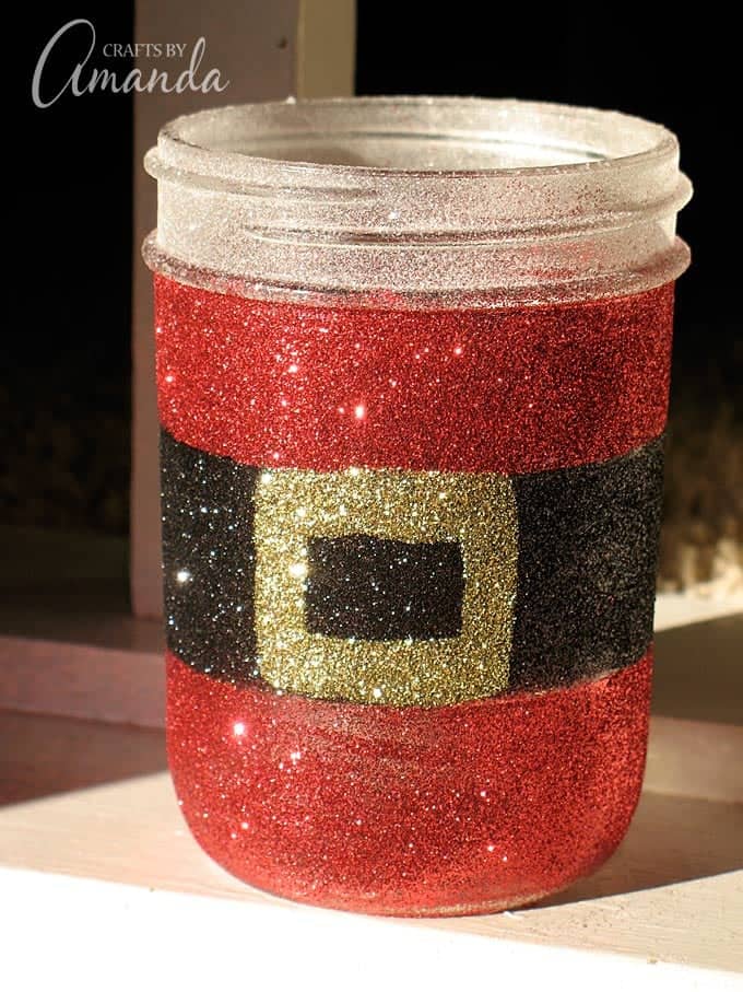 glittery-santas-belly-jar-large Santa Claus Crafts for Preschoolers