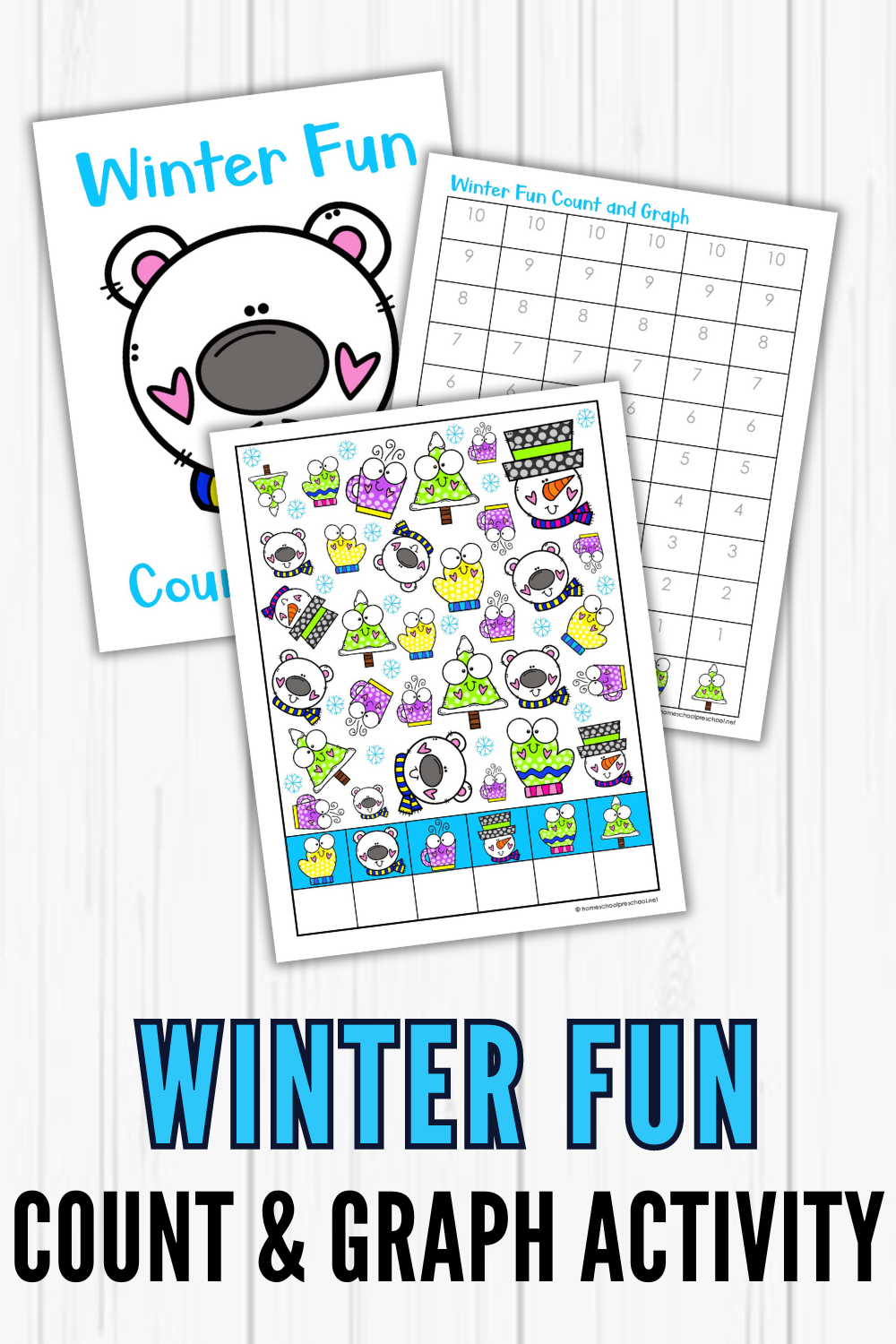 kindergarten-graphing-worksheets-1 Winter Fun Count and Graph Worksheets