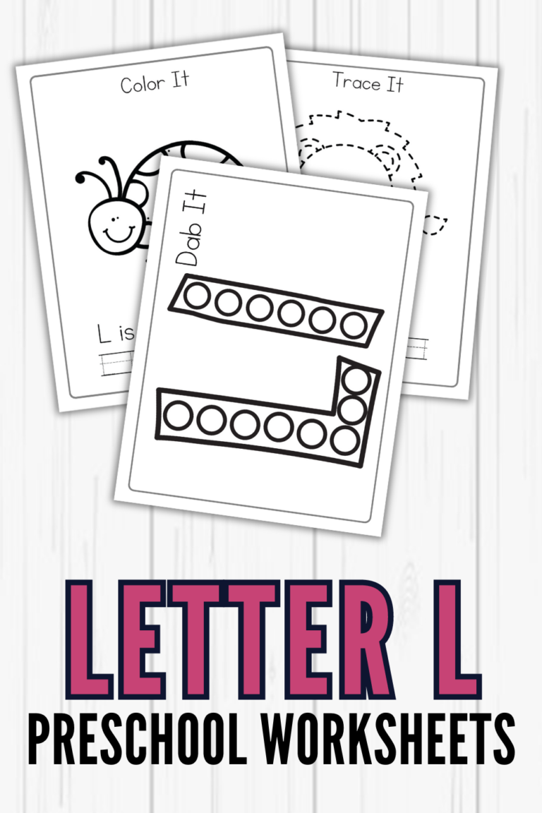 Letter L Worksheets