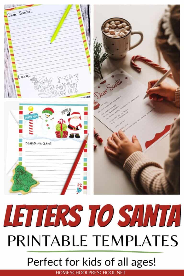 Free Letter to Santa Template Printables for Preschoolers