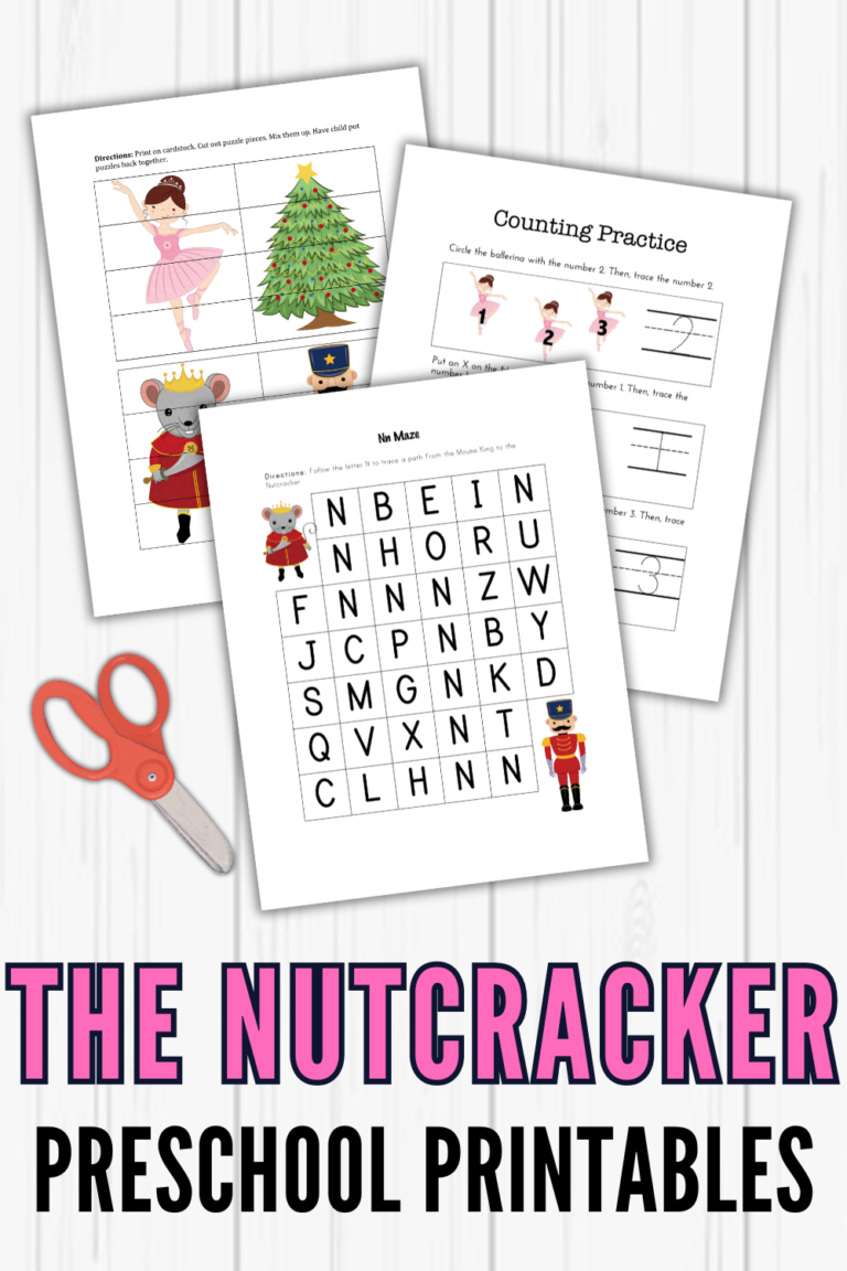 Printable Nutcracker Activities for Preschoolers