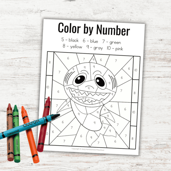 Fun Learning with Shark Color by Number Printables for Kids