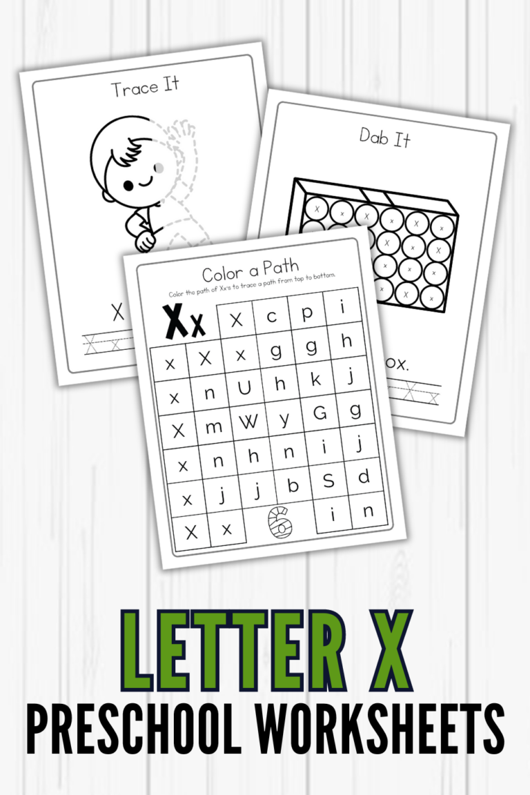 Letter X Worksheets