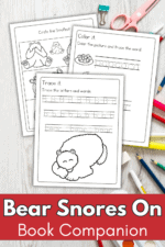 Bear Snores On Activities for Preschool and Kindergarten