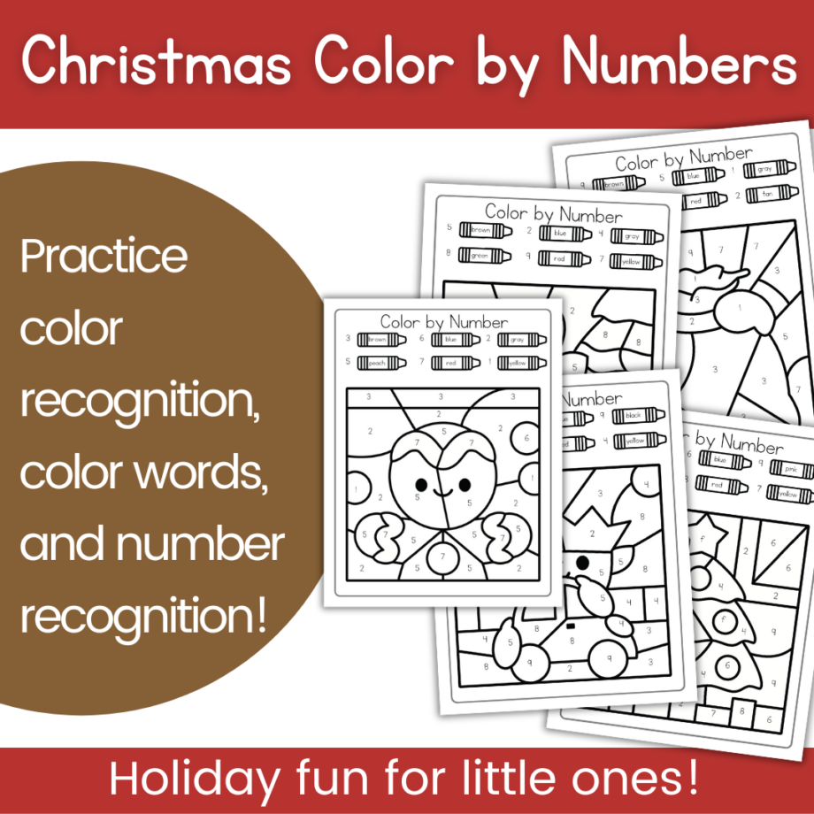 christmas-color-by-number Color by Sum Worksheets