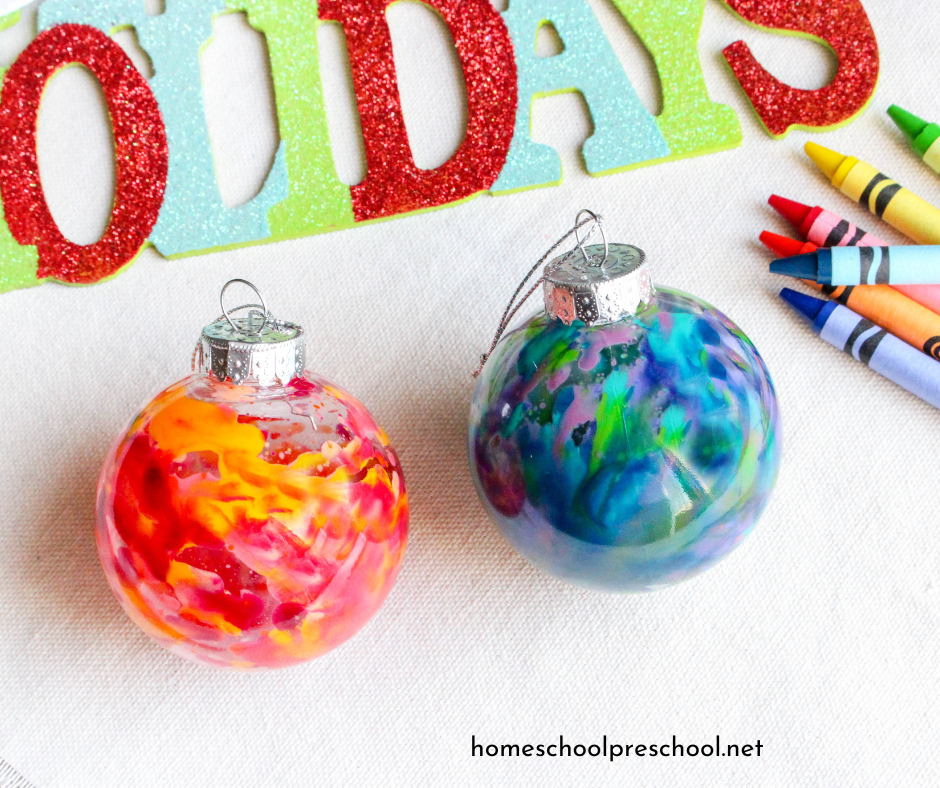 crayon-ornaments-diy Melted Crayon Christmas Ornaments