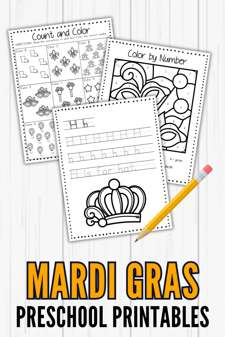 Mardi Gras Worksheets for Kids