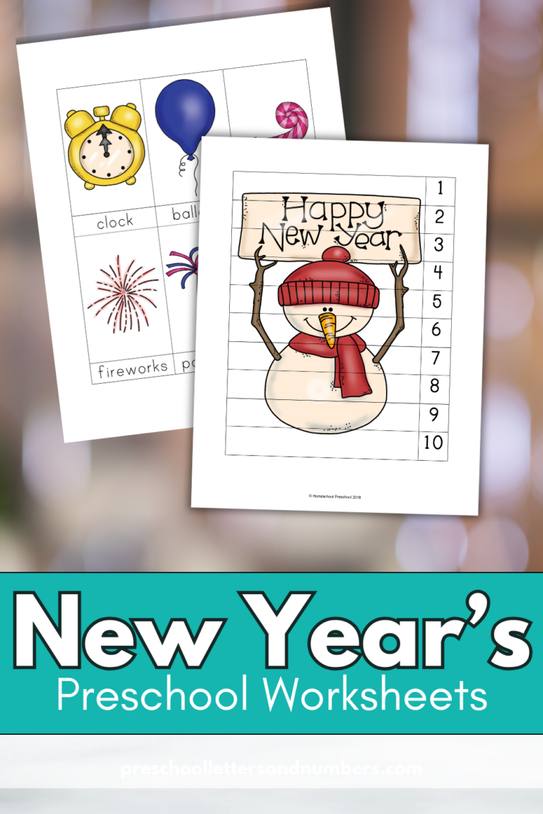 Free New Year Preschool Printable