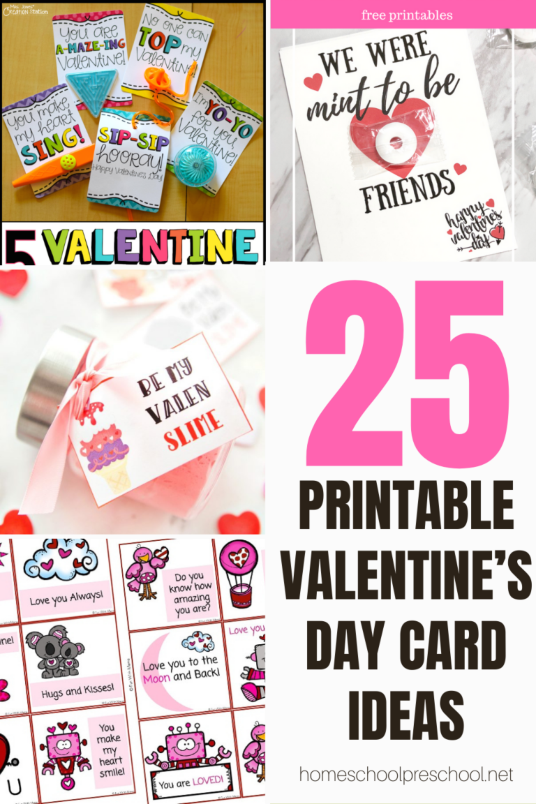 Printable Valentine Card Ideas for Preschool