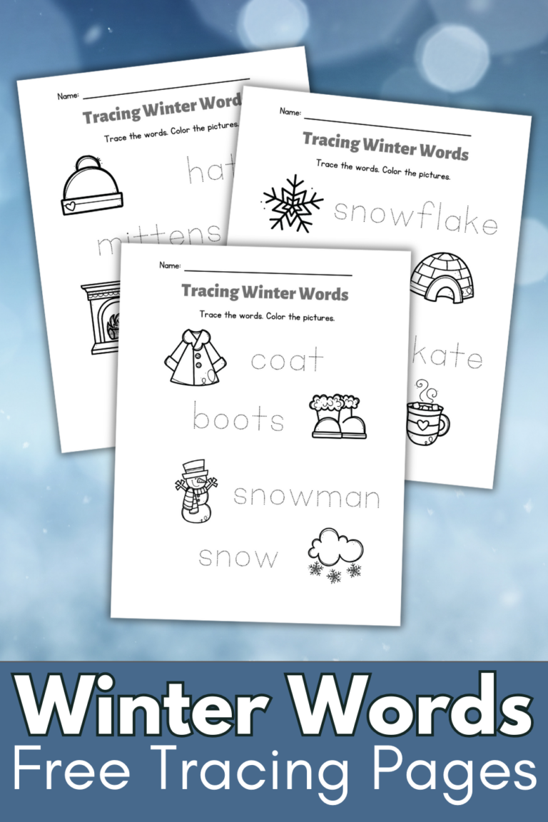 Kindergarten Tracing Worksheets