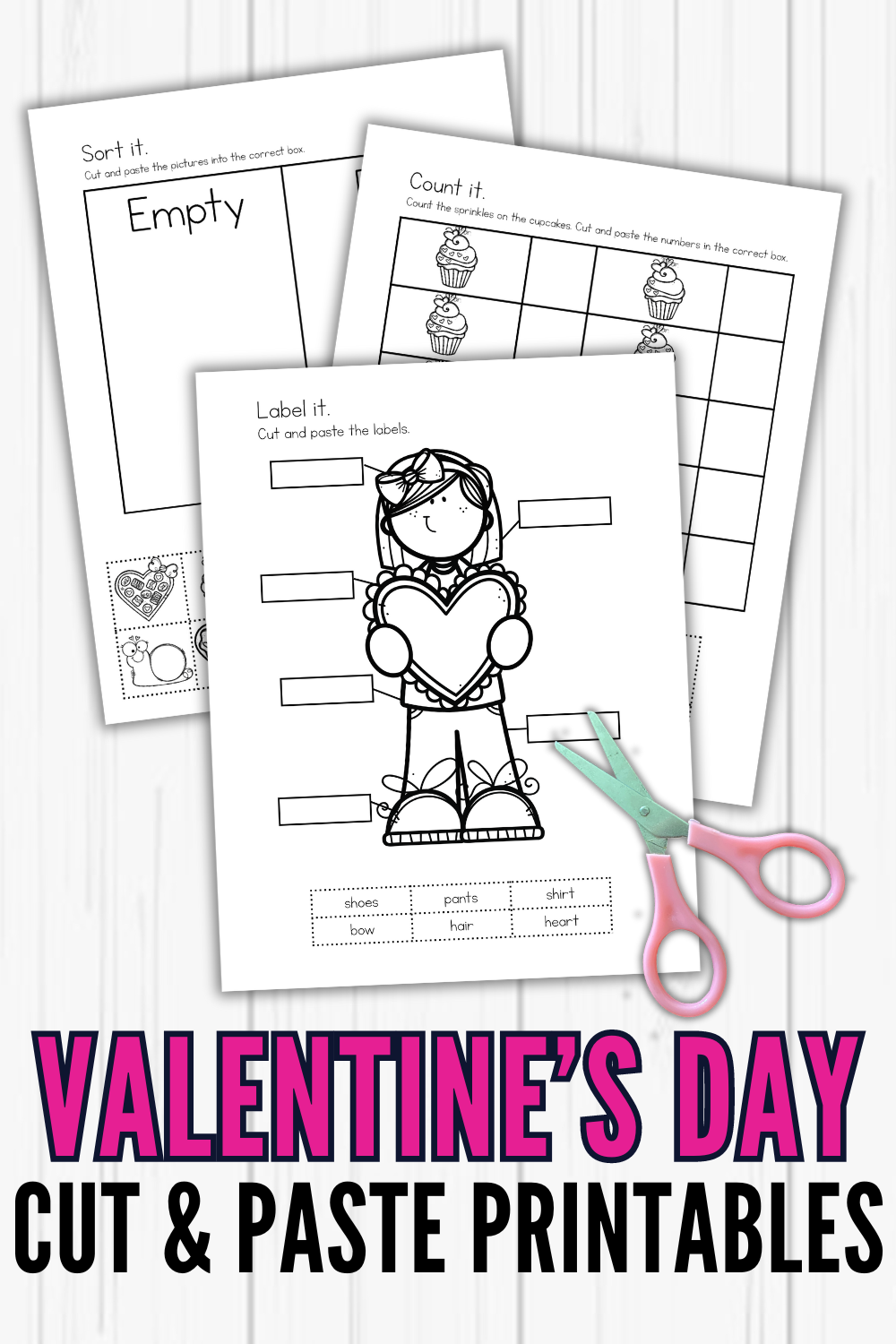 valentines-day-cutting-activities Valentine's Day Cut and Paste Worksheets
