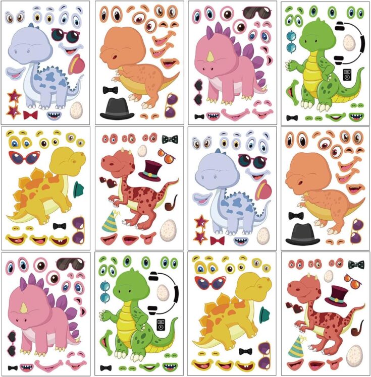 DIY-Stickers-735x748 Dinosaur Party Favors